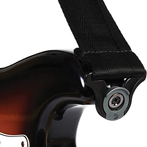 D'Addario Auto Lock Guitar Strap - Black