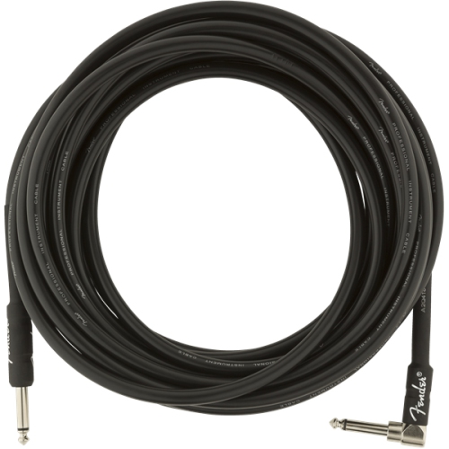 Fender Professional Series Instrument Cable - Straight / Angle 25' Black