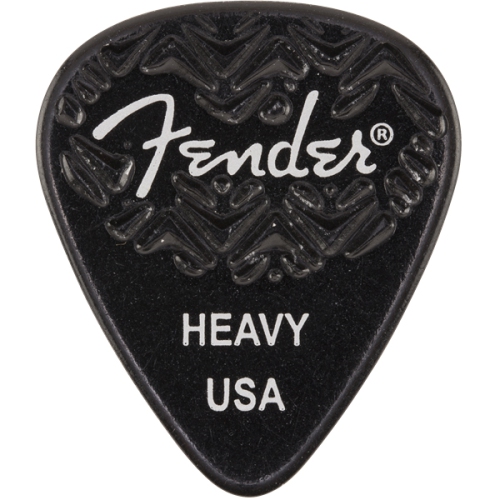 FENDER  Wavelength Celluloid Picks - Heavy 351 Shape 6 Pack In Black