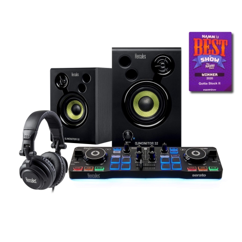 Hercules DJStarter Kit w/ DJControl Starlight, DJMonitor 32, HDP DJ M40.2 and Serato DJ Lite