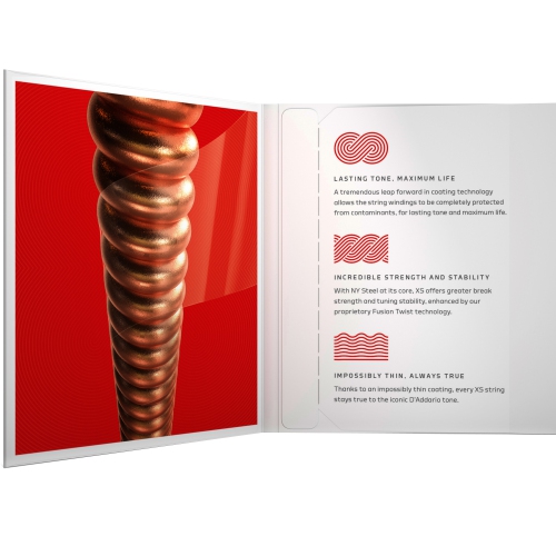 Cordes de guitare acoustique en bronze phosphoreux XS d'Addario - moyen 13-56