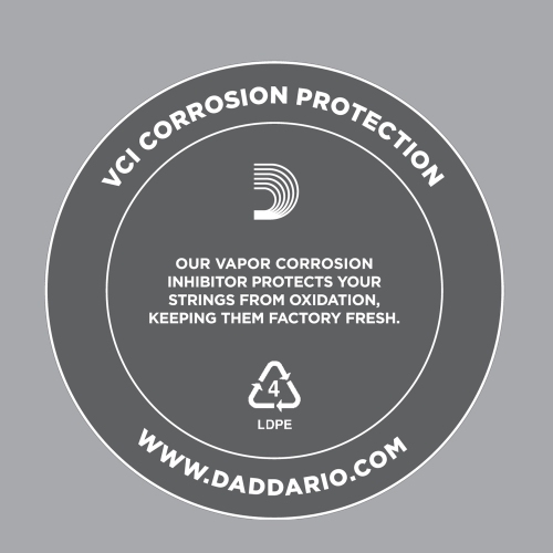 Corde de guitare simple en acier simple d'Addario - .008 lb