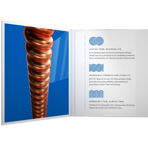 Cordes de guitare acoustique en bronze phosphoreux XS d'Addario - Light 12-53