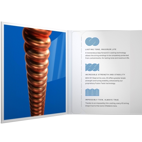 Cordes de guitare acoustique à 12 cordes en bronze phosphoreux XS d'Addario - Light 10-47