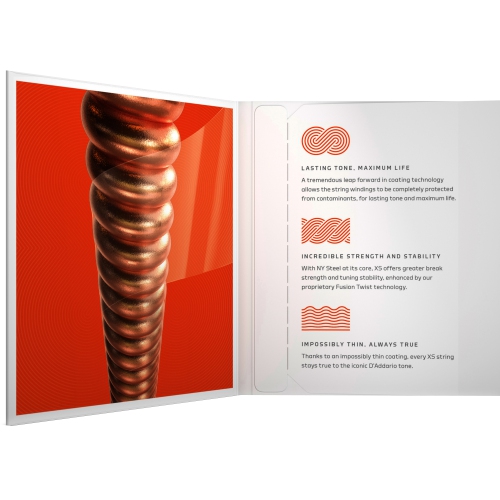 Cordes de guitare acoustique en bronze phosphoreux XS d'Addario - très léger 10-47