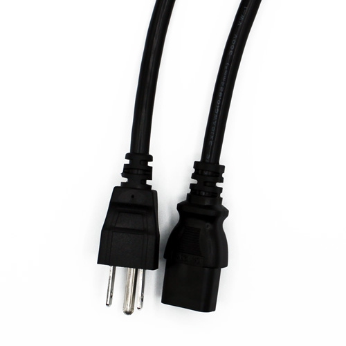 LexTec 10ft CPU Power Cord NEMA 5-15P to IEC C13 14AWG 15A Heavy Duty