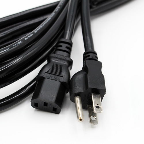 LexTec 5-15P to C13 CPU Power Cable 16AWG 12A SJT – 10ft