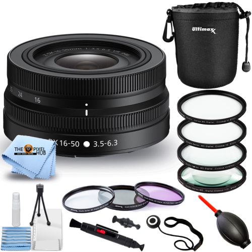 NIKON  Nikkor Z Dx 16-50MM F/3.5-6.3 Vr Lens 20084 - Filter Kit Bundle Box In White