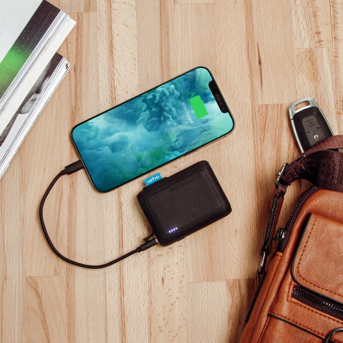 Veho Pebble PZ-12 Rugged Portable Power Bank - 10,000mAh- Black