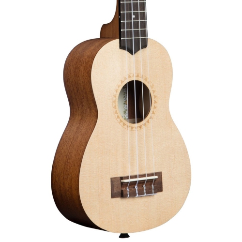Kala Satin Spruce/Mahogany Soprano Ukulele, Rosewood Fingerboard