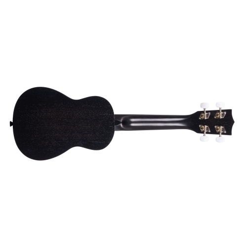Kala Satin Mahogany Soprano Ukulele - Black