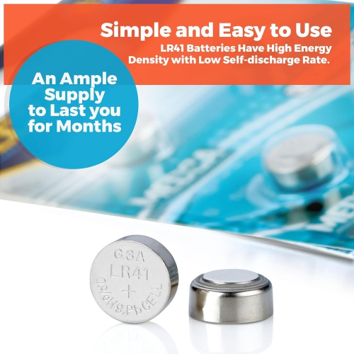 1.5v Alkaline Batteries - Lr41,192,92a,lr736, and Ag3 Battery - Button Coin Cell for Hearing Aids, Amplifiers, Clocks, Toys Remotes, Calculators,