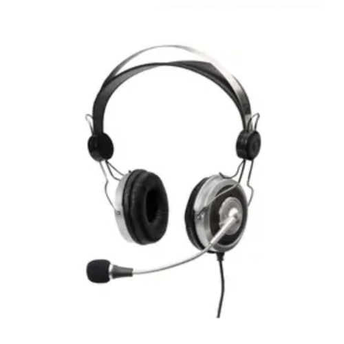 Lightweight stereo headset with an adjustable flexible microphone