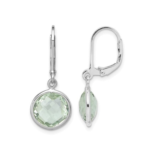 GEM AND HARMONY  6.00 Carat (Ctw) Quartz Dangle Earrings In Sterling Silver In Green