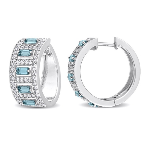 Topaz hoop earrings hotsell