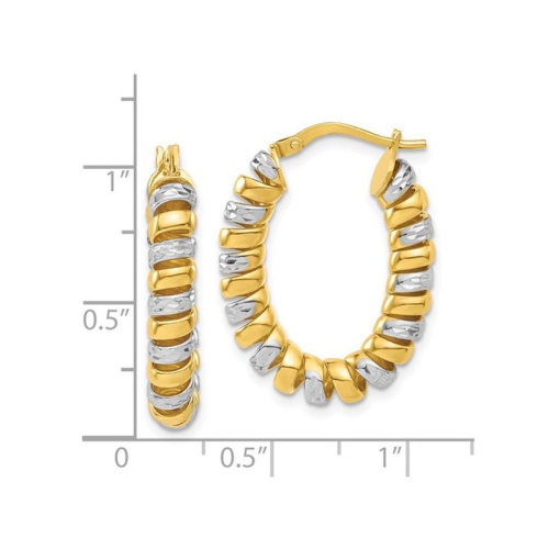 18K Plated Sterling Silver Fusilli Coil Wrap Hoop Earrings