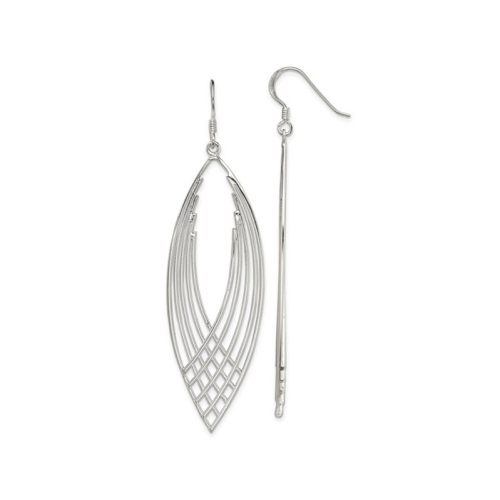 Image 1 de 5.. Boucles d'oreilles suspendues à crochet en argent sterling