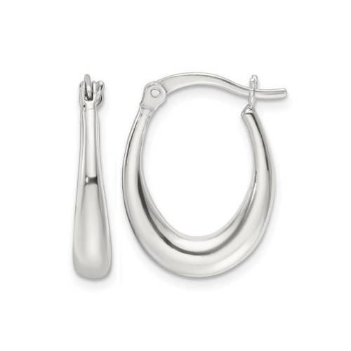 Classic Polished Sterling Silver Hoop Earrings