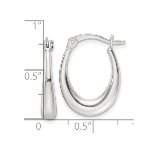 Classic Polished Sterling Silver Hoop Earrings