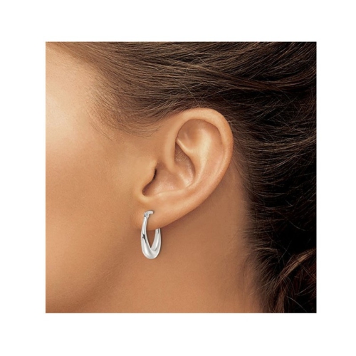 Classic Polished Sterling Silver Hoop Earrings