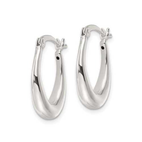 Classic Polished Sterling Silver Hoop Earrings