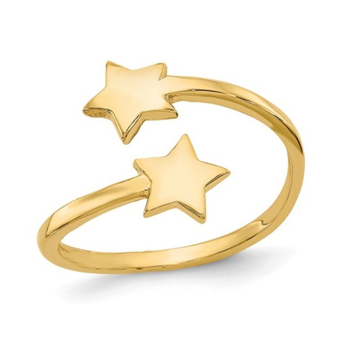 Image 1 de 5.. Bague en or jaune 10K K à embout d'étoile