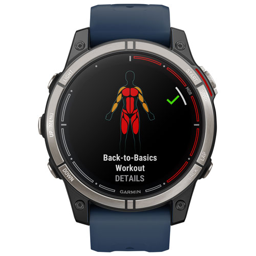 Montre intelligente nautique Bluetooth de 47 mm Quatix 7 Pro de Garmin - Bleu marine