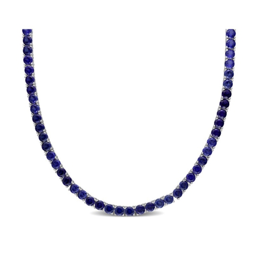 Lab created blue sapphire on sale necklace