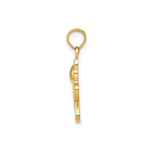 14K Yellow Gold Little Baby Girl Charm Pendant