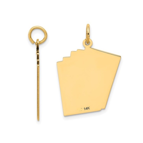 14K Yellow Gold Playing Cards Charm Pendant
