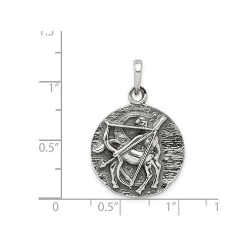 Sterling Silver SAGITARIUS Charm Zodiac Astrology Pendant Necklace with Chain