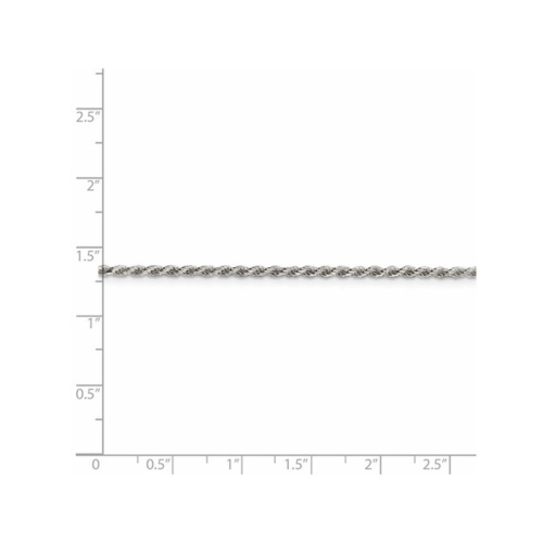 Sterling Silver Diamond-Cut Rope Chain Necklace 18 Inches