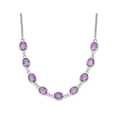 Image 1 de 4.. Collier en argent sterling avec améthyste d'13,50&nbsp;carat