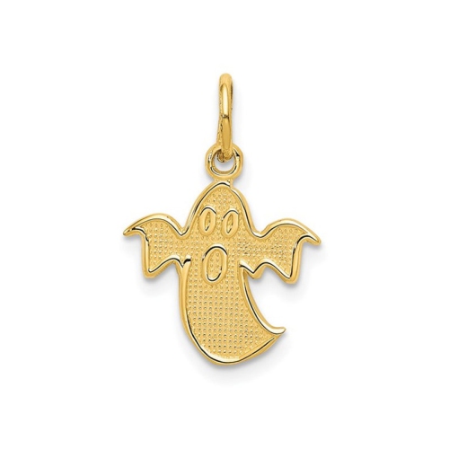 14K Yellow Gold Ghost Charm Pendant