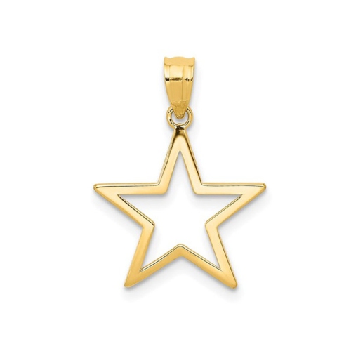 Image 1 de 4.. Pendentif en forme d'étoile, or jaune 14K K
