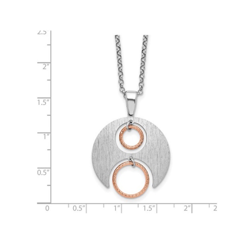 Sterling Silver Semi-Circle Necklace Pendant with Chain