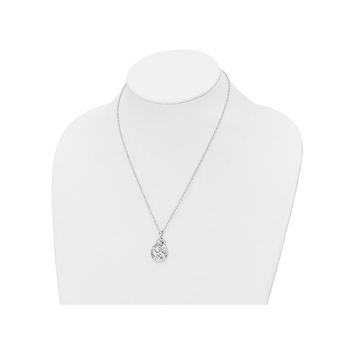 Sterling Silver Mother and Baby - Mine To Keep - Pendant Necklace with Chain