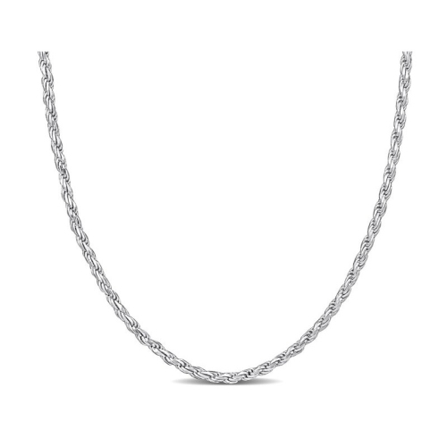Sterling Silver Rope Chain Necklace with Lobster Clasp
