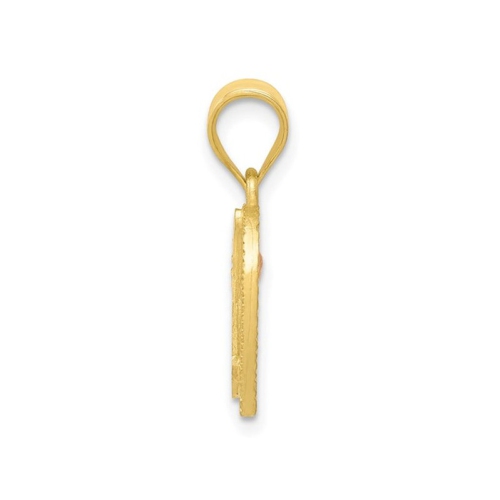 14K Yellow Gold Initial -N- Heart Necklace Pendant Charm with Chain