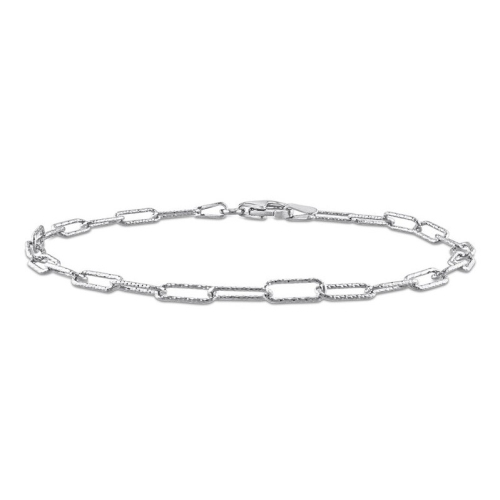 Fancy Paperclip Chain Bracelet in Sterling Silver