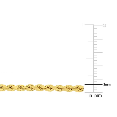 Rope Chain Bracelet in 14K Yellow Gold