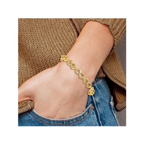 14K Yellow Gold Link Infinity Bracelet