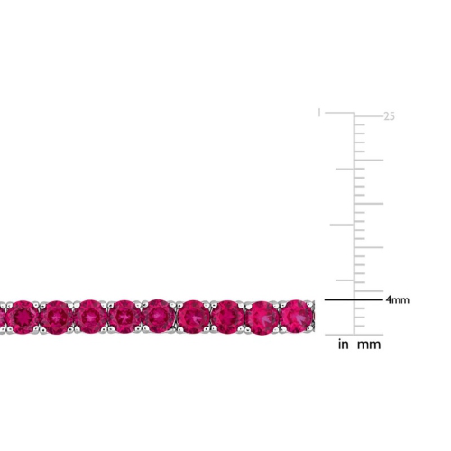 14.50 Carat Lab-Created Ruby Tennis Bracelet in Sterling Silver (7.25 Inches)
