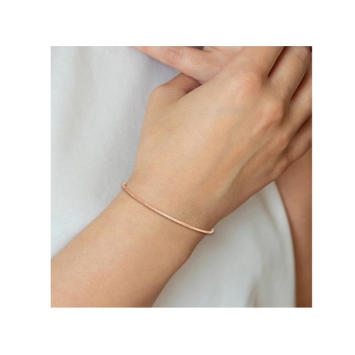 14K Rose Pink Gold Polished Slip-on Bangle Bracelet