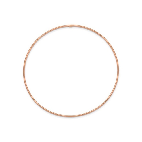 14K Rose Pink Gold Polished Slip-on Bangle Bracelet