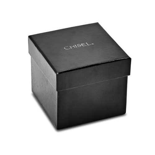 Montre de poche à cadran noir en acier inoxydable de Chisel