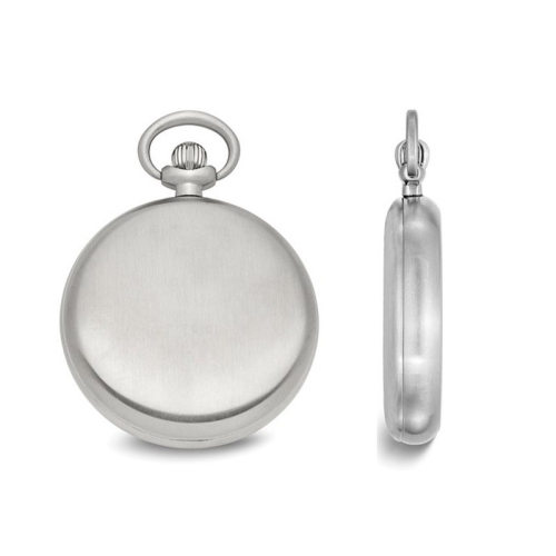 Montre de poche à cadran noir en acier inoxydable de Chisel