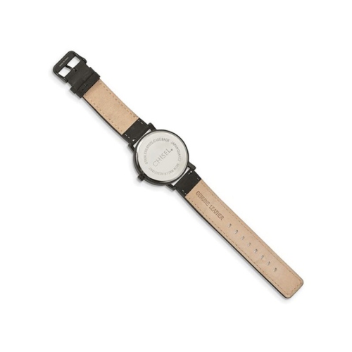 Chisel Black Plated Red Dial Analog Watch with Leather Band