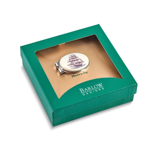 Mens Lightning Ship Oval Money Clip