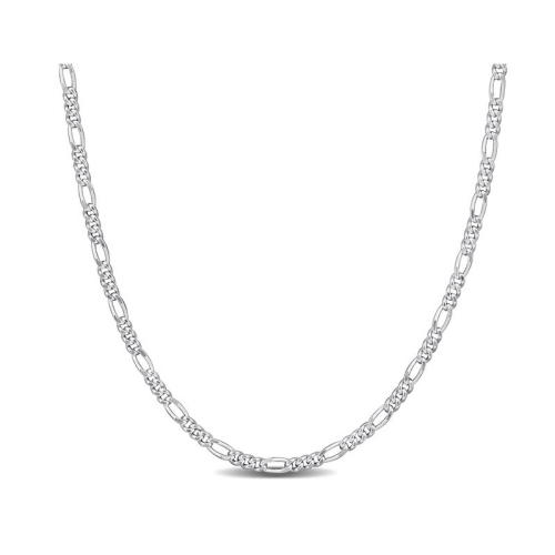 GEM AND HARMONY  Sterling Figaro Chain Necklace With Lobster Clasp (18 Inches 1.5Mm) In Silver